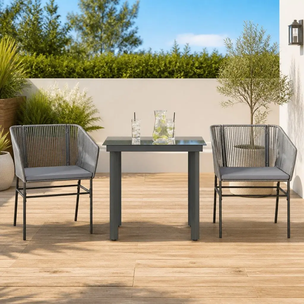 Garden Dining Set with Cushioned Chairs