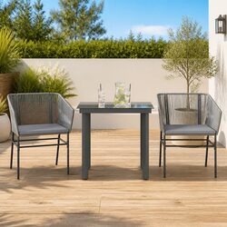 Compact Garden Dining Set with Cushioned Chairs