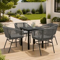 Compact and Stylish 5 Piece Garden Dining Set