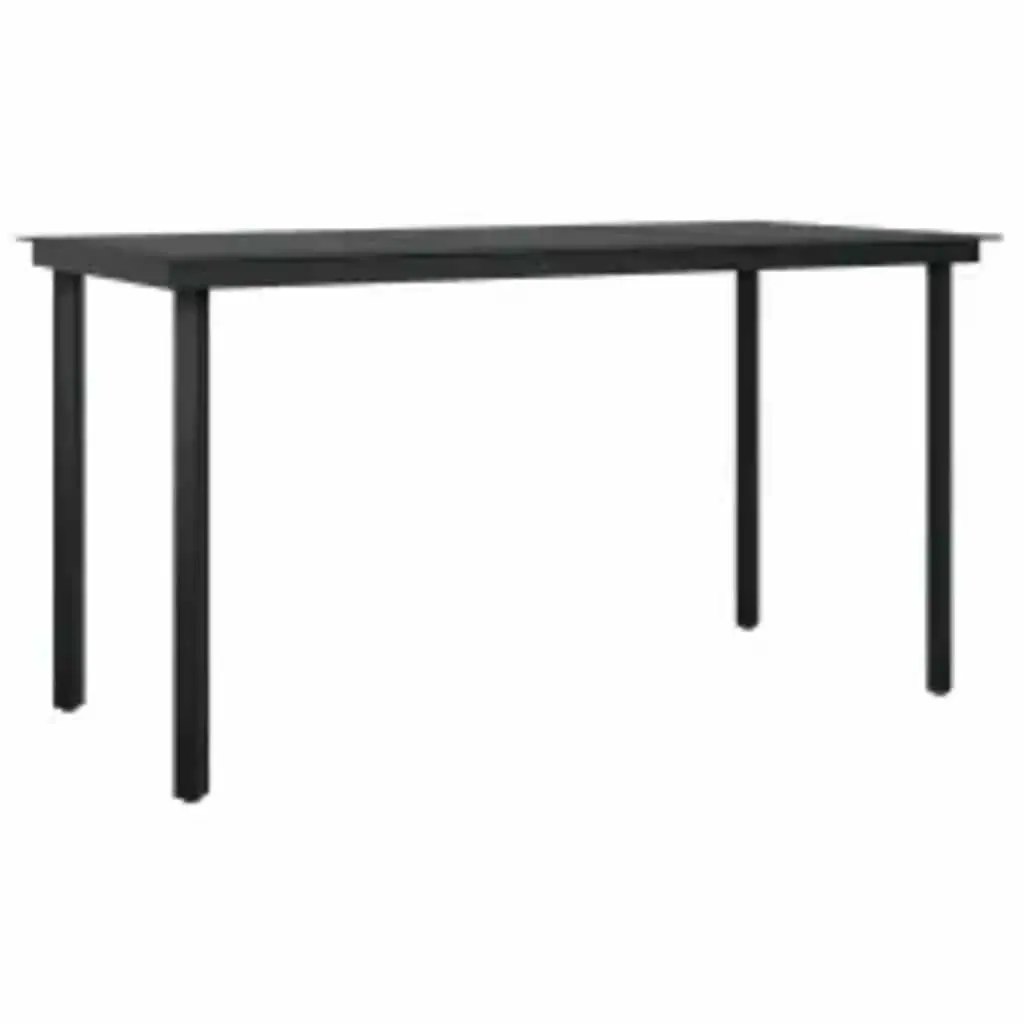 Garden Dining Set 5 Piece Outdoor Furniture Grey Poly Rattan Table Chairs