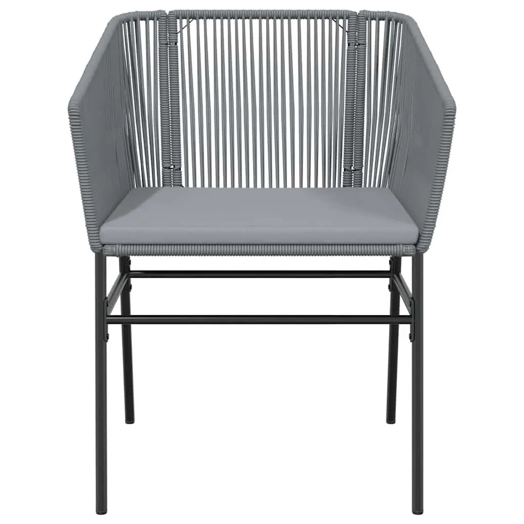 Garden Dining Set 5 Piece Outdoor Patio Furniture Grey Poly Rattan Glass Table