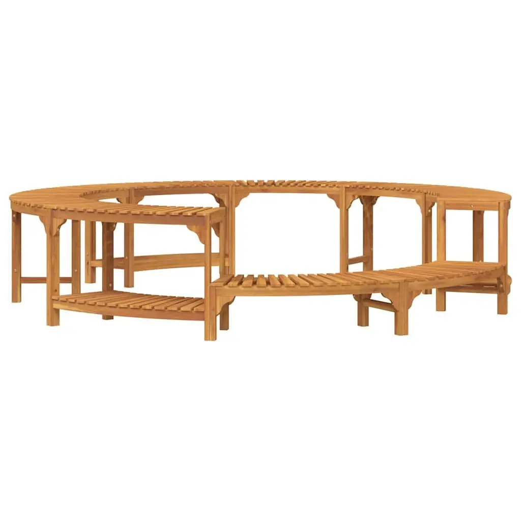 Hot Tub Surround Brown 275cm Circular Solid Wood Outdoor Spa Deck