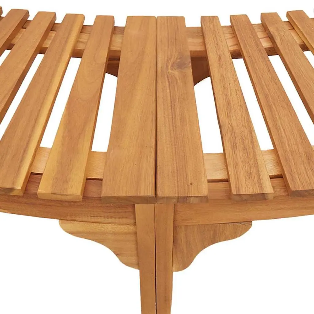 Hot Tub Surround Brown 275cm Circular Solid Wood Outdoor Spa Deck