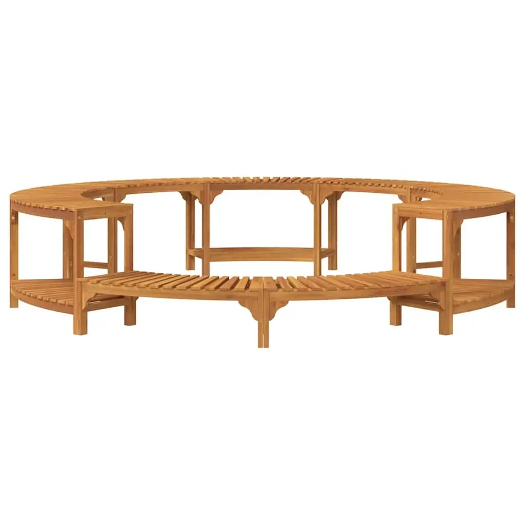 Hot Tub Surround Brown 275cm Circular Solid Wood Outdoor Spa Deck