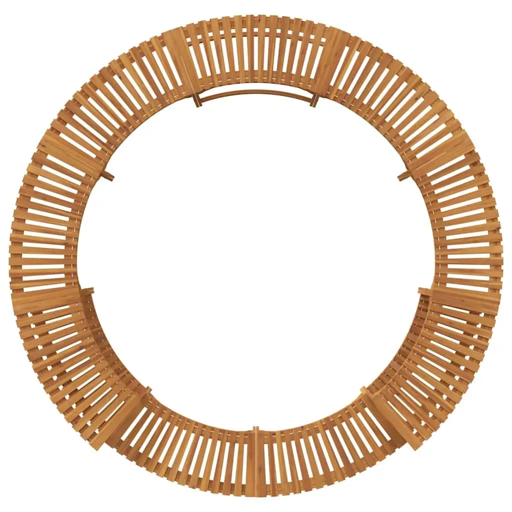 Hot Tub Surround Brown 275cm Circular Solid Wood Outdoor Spa Deck