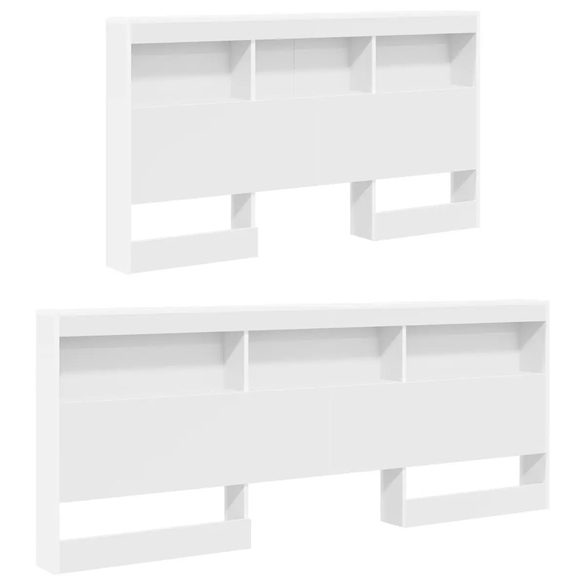 140 cm Storage Headboard with Charging Feature