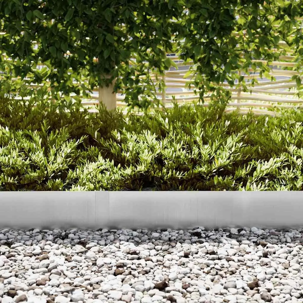 Garden Lawn Edging Silver 100 x 20 cm Weather-resistant Galvanised Steel Border