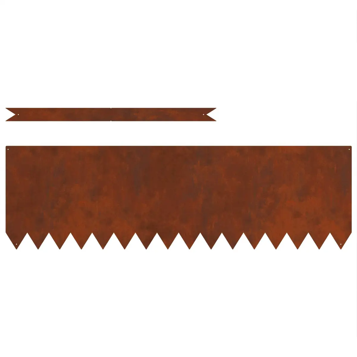 Garden Lawn Edging Brown 50 Piece Weathering Steel Rusty Border Fencing