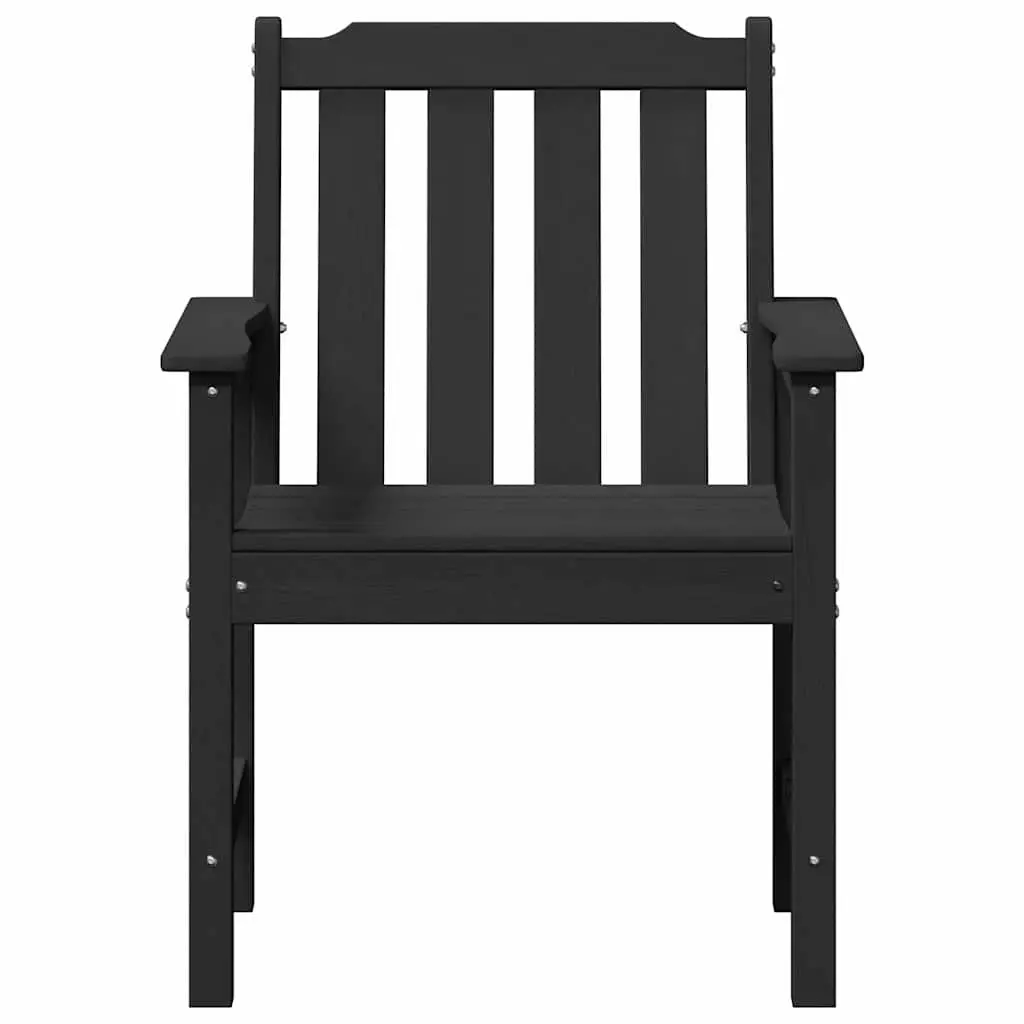 Outdoor Garden Chair Set Black 65.5x59x88cm Modern Seating