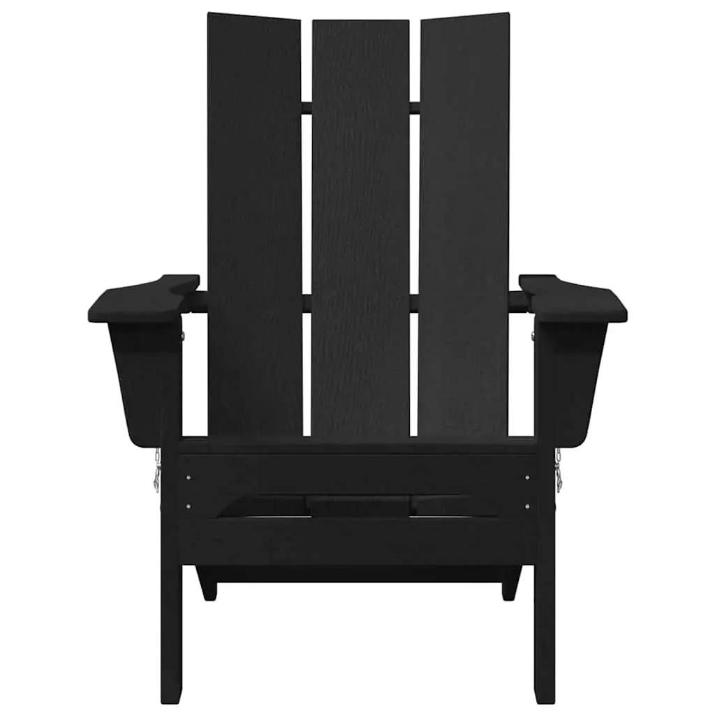 Outdoor Chair Set of 2 Modern Garden Seating Black Contemporary Design Armrests