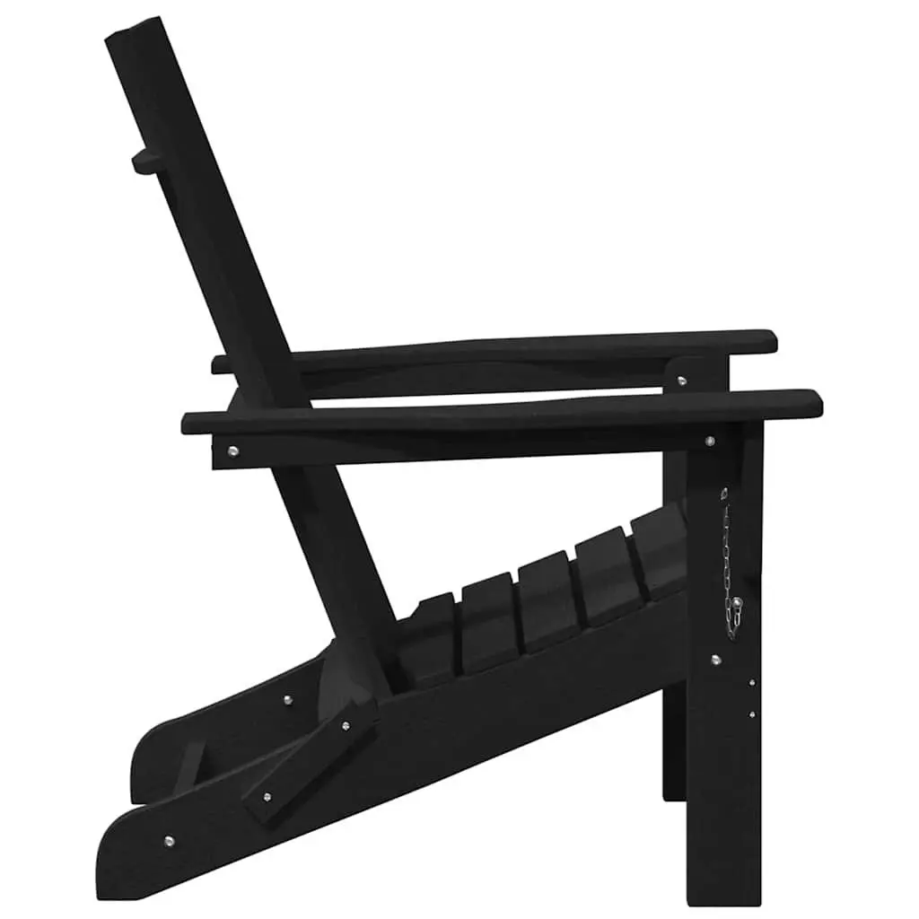 Outdoor Chair Set of 2 Modern Garden Seating Black Contemporary Design Armrests