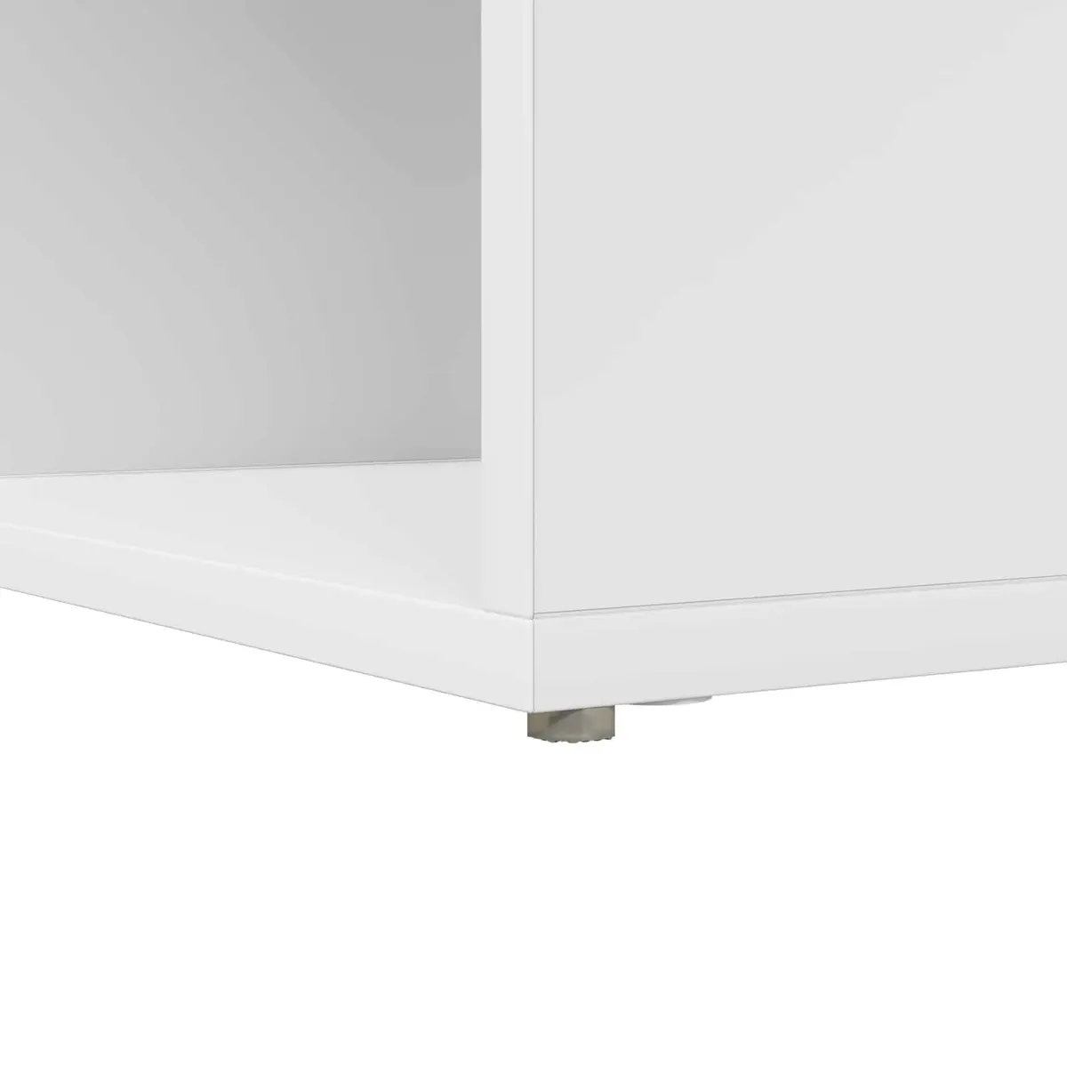 Corner Desk White Engineered Wood Space Saving with Storage Shelves 1015cm x 1495cm x 1495cm