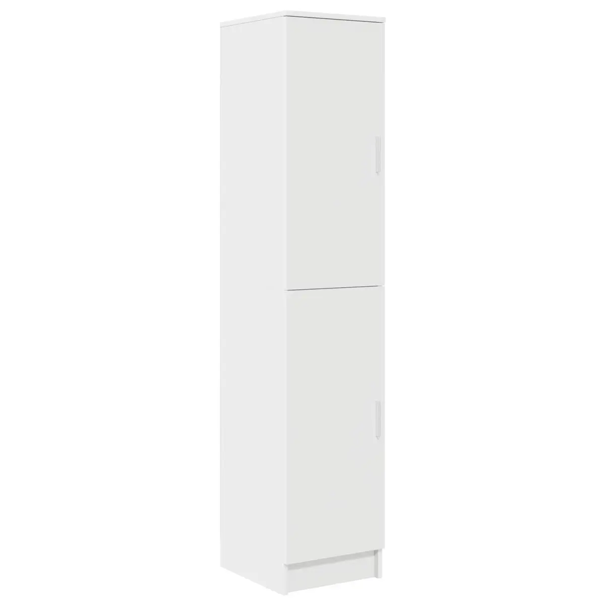 Desk White Engineered Wood 2 Piece Shelves Hinged Doors Storage