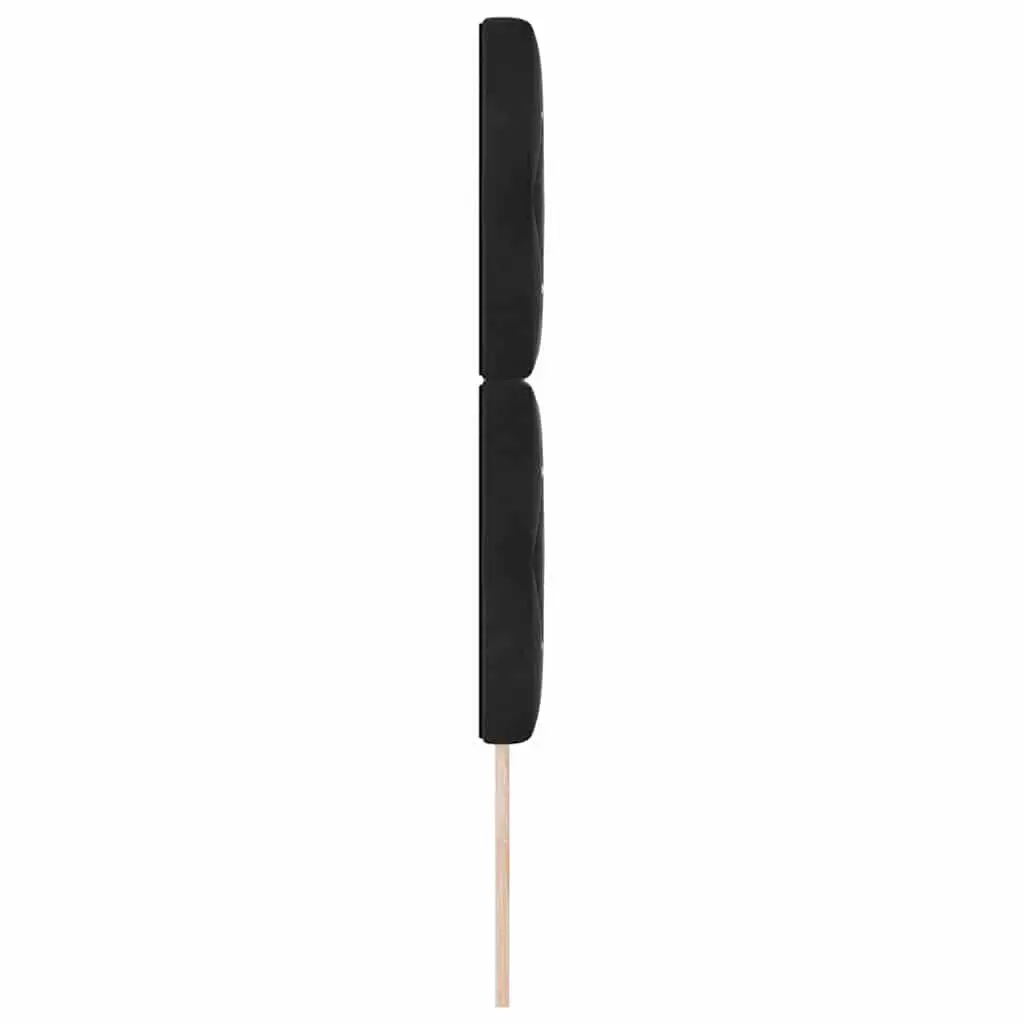 Headboard Black 80cm Modern Bedroom Velvet Upholstered Wall Mount Backrest