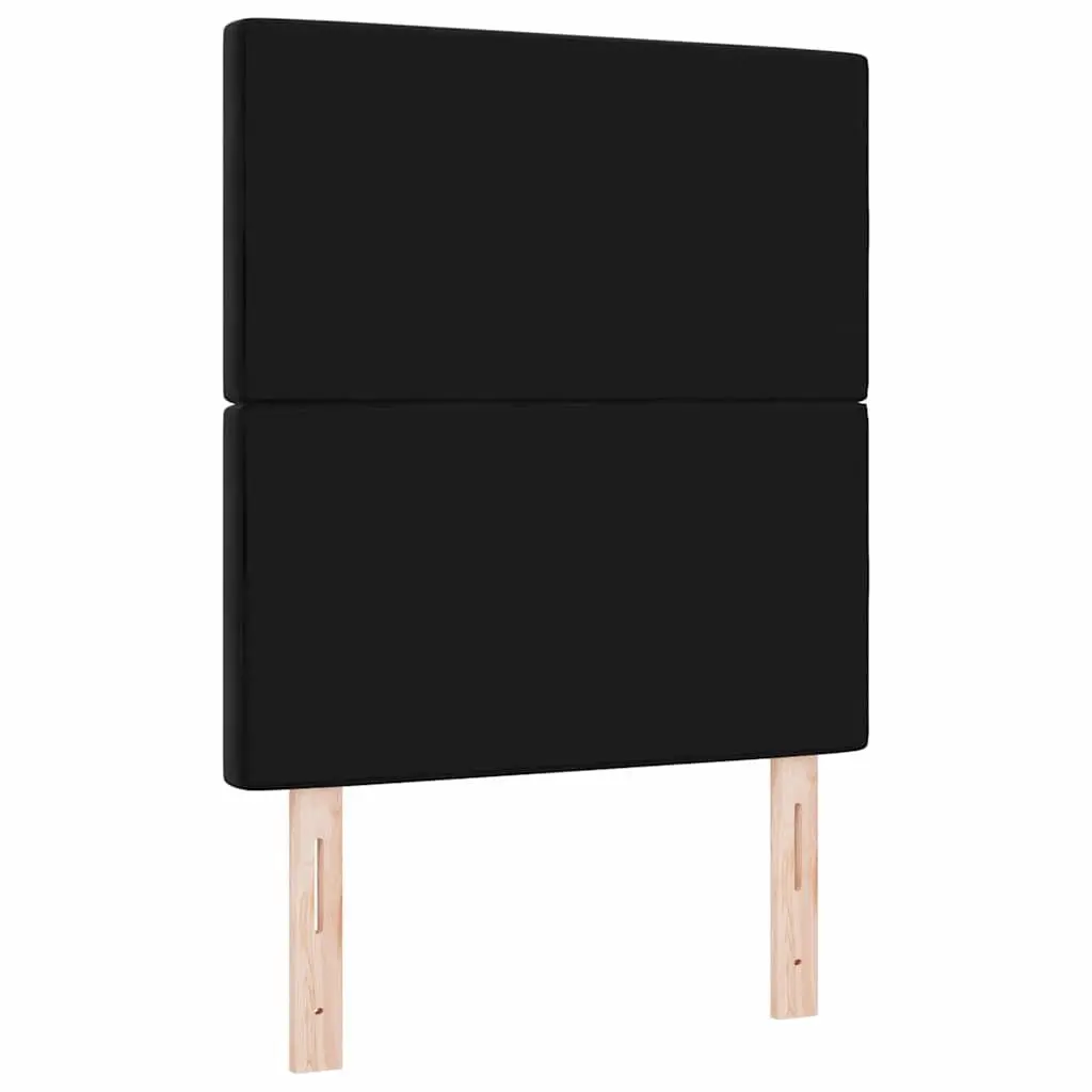 Headboard Black 80cm Modern Bedroom Velvet Upholstered Wall Mount Backrest