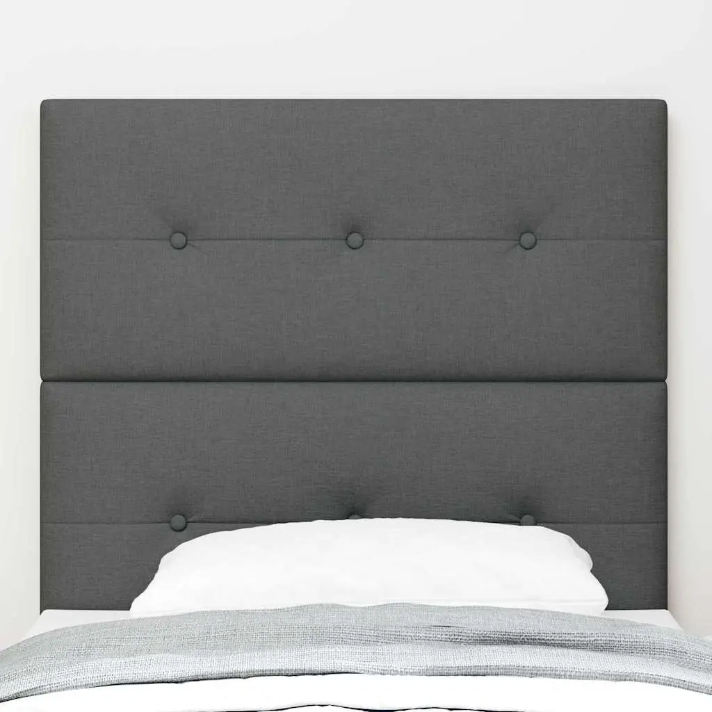 Height-Adjustable Headboard Grey 80cm Modern Bedroom Fabric Upholstered Design