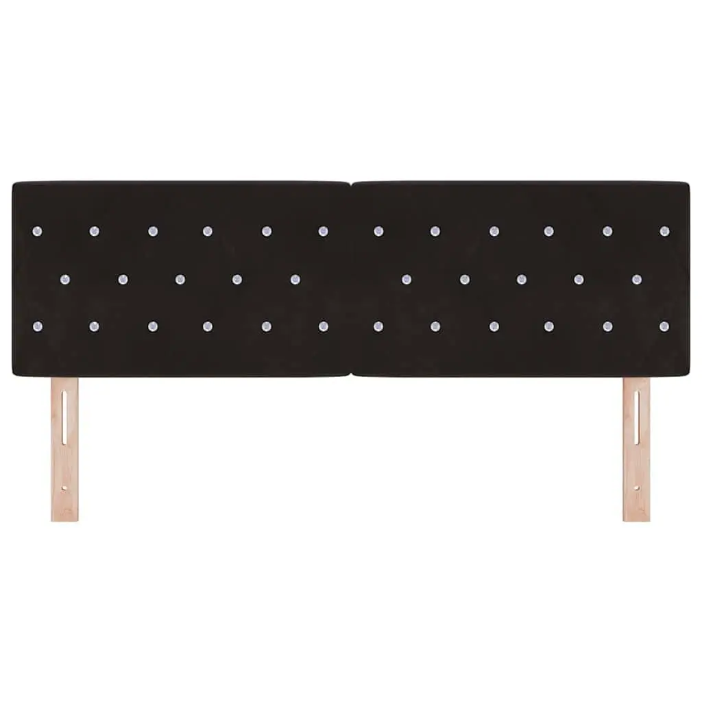 LED Headboard Black 160 cm Adjustable Height with RGB Strip Lights
