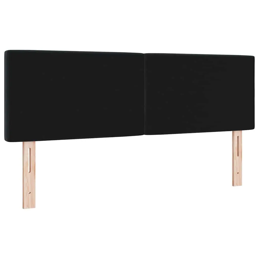 LED Headboard Black 160 cm Adjustable Height with RGB Strip Lights