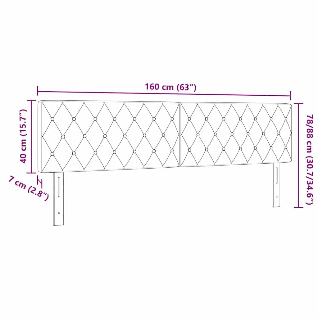 LED Headboard Black 160 cm Adjustable Height with RGB Strip Lights