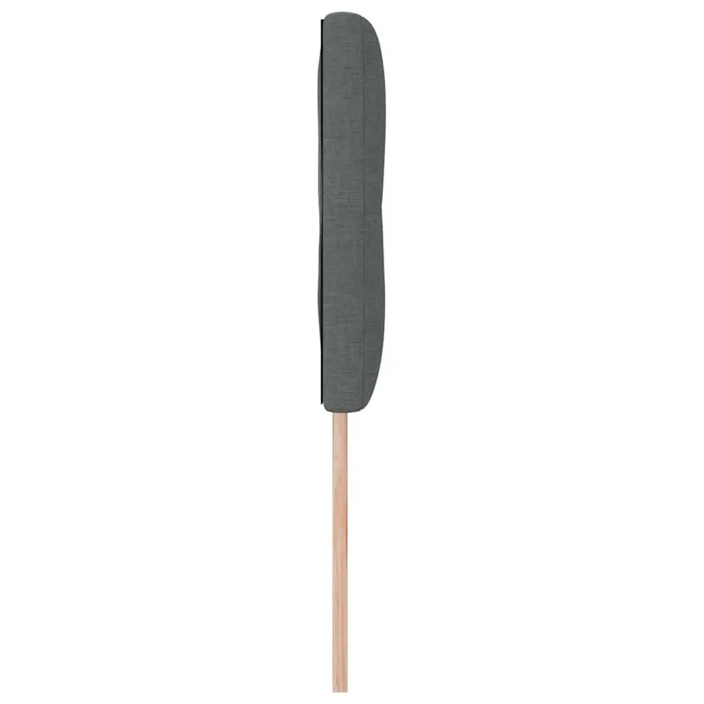 LED Headboard Grey Fabric 160cm Adjustable Height Integrated Strip Lighting