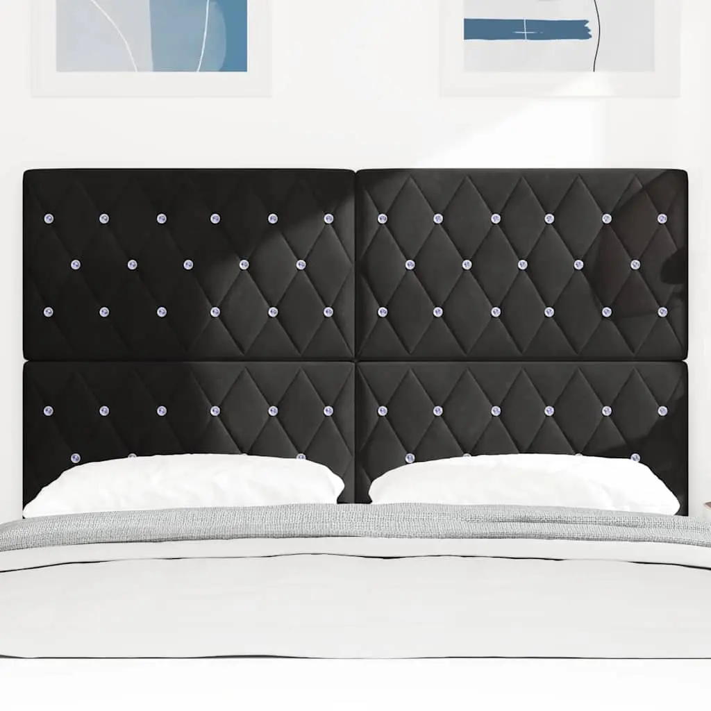 LED Headboard with RGB Strip Lights Black 160cm Adjustable Bedroom Upholstered