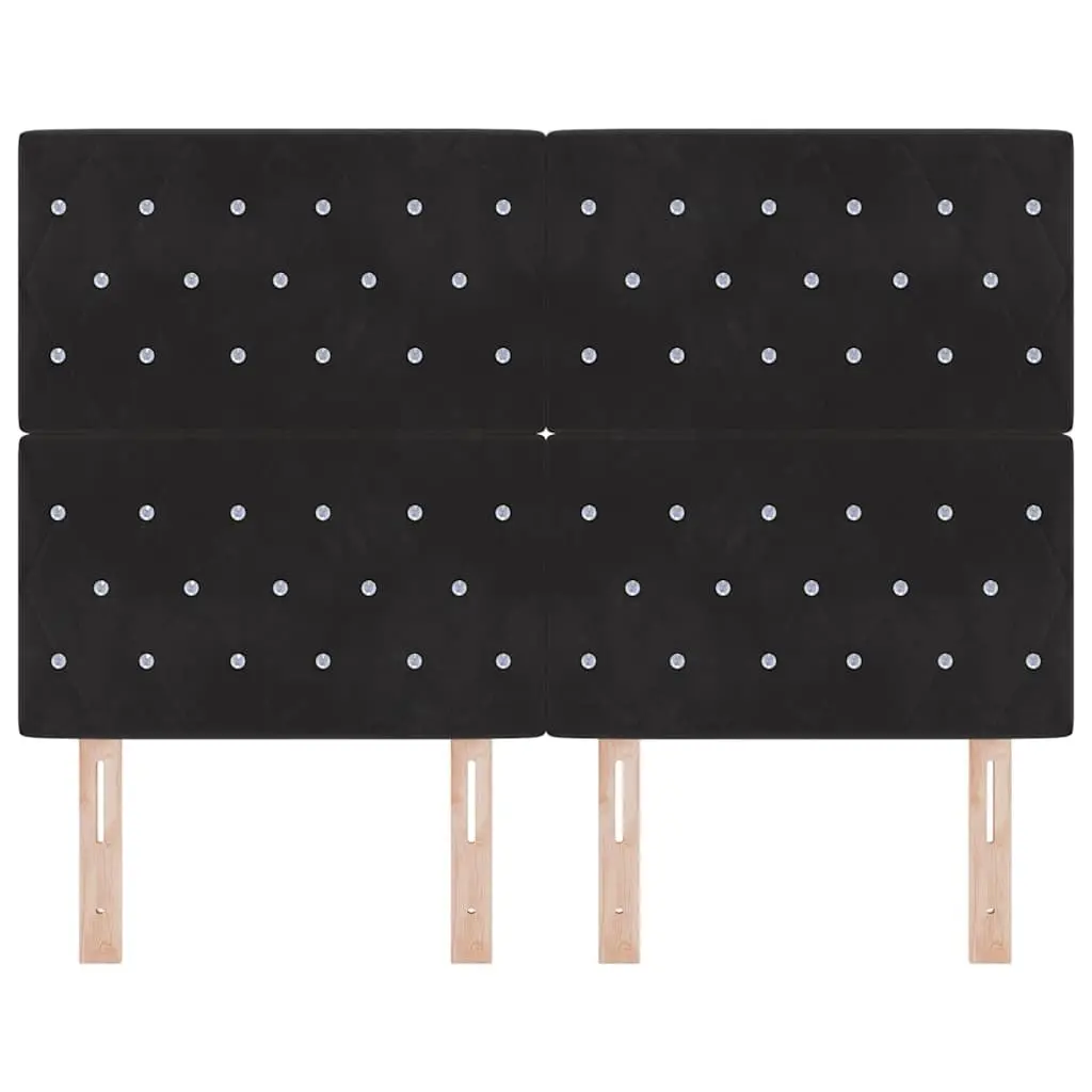LED Headboard with RGB Strip Lights Black 160cm Adjustable Bedroom Upholstered