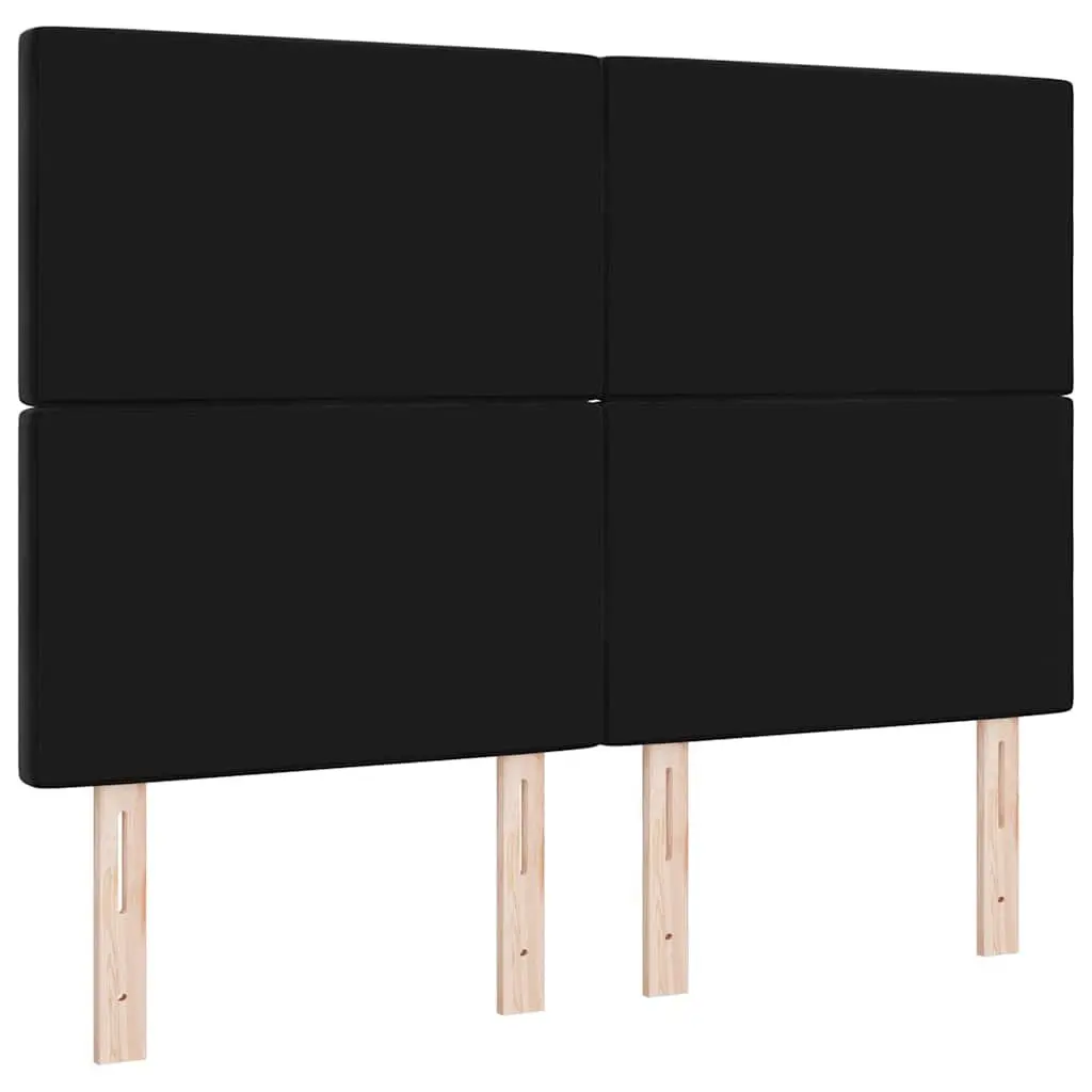 LED Headboard with RGB Strip Lights Black 160cm Adjustable Bedroom Upholstered