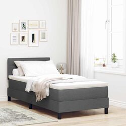 Your Comfortable Dark Grey and White Box Spring Bed