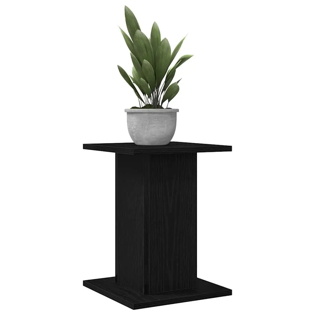 Plant Stand Black 30x30x40cm Modern Indoor Outdoor Display Holder 2 Piece