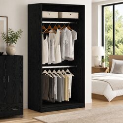 Charming Black Oak Wardrobe 100 x 50 x 200 cm for Your Needs