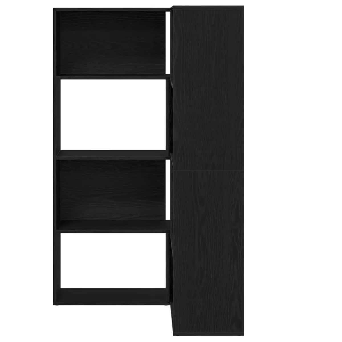 Engineered Wood Wardrobe Black Oak 85 x 85 x 140 cm 6-Tier Storage Cabinet