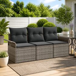 Compact and Modern Outdoor Sofa Set - 3 Pieces