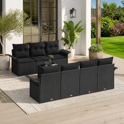 Compact 8-Piece Outdoor Sofa Set for Cozy Patios