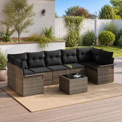 Concise Modular Garden Sofa Set - 8 Pieces
