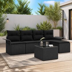 Concise 6-Piece Outdoor Sofa Set for Modern Spaces