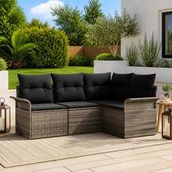 Compact 4 Piece Modular Garden Sofa Set