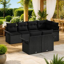 Compact 7 Piece Outdoor Sofa Set with Modern Design