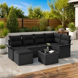 7 Piece Modular Garden Sofa Set for Outdoor Comfort