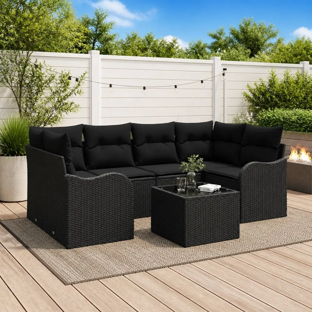Black Modular Outdoor Sofa Set