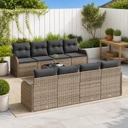 Compact Grey Garden Sofa Set for Easy Enjoyment