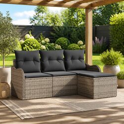 Concise 4-Piece Modular Garden Sofa Set