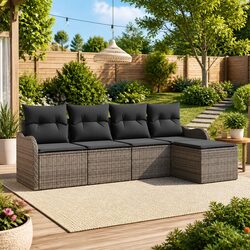 Sleek and Stylish Grey Garden Sofa Set for Outdoors