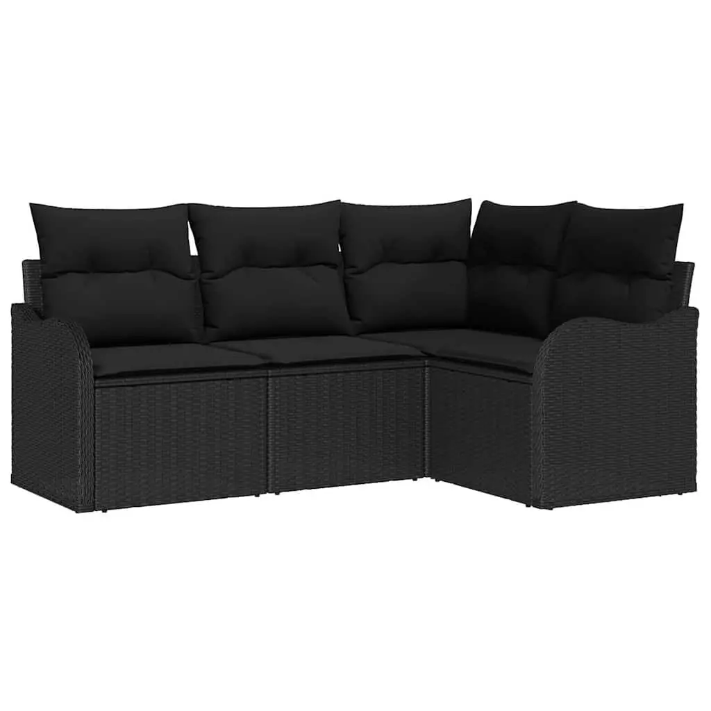 Black Garden Sofa Set for Outdoors