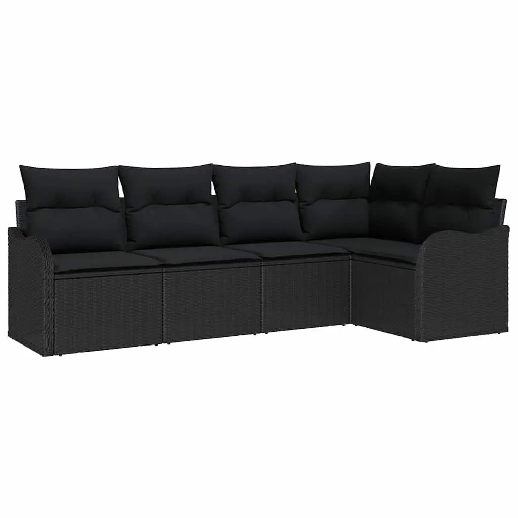 Black Garden Sofa Set for Outdoors