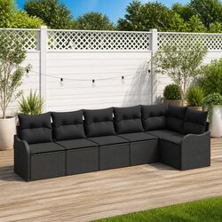 Compact and Durable Black Outdoor Sofa Set