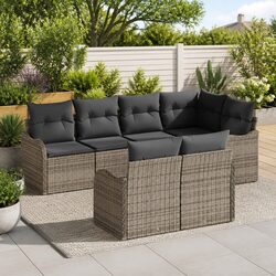 Compact and Stylish Grey Modular Sofa Set