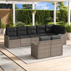Compact and Stylish Grey Outdoor Sofa Set