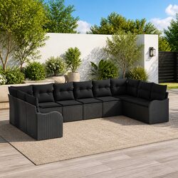 Concise 10-Piece Modular Garden Sofa Set