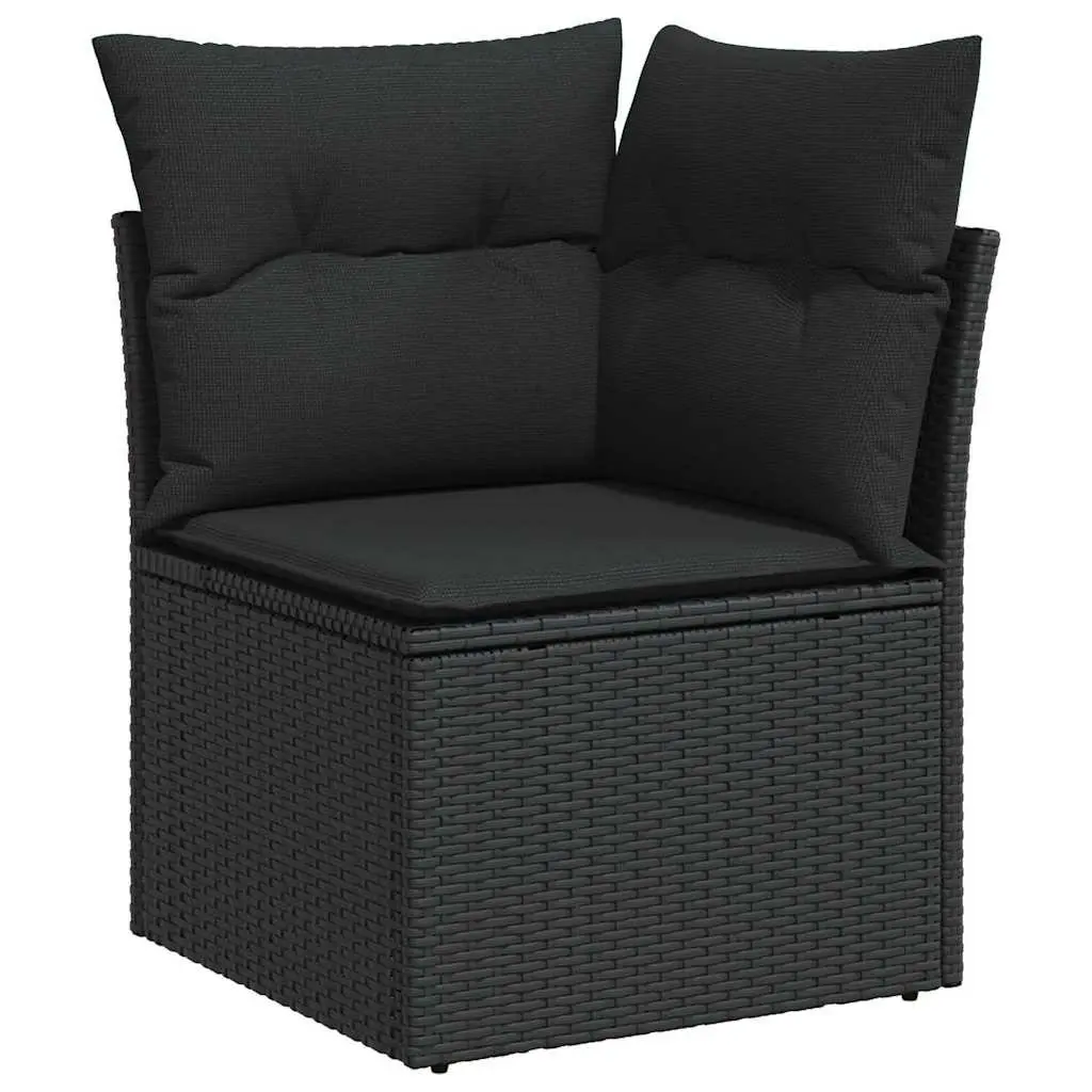 Garden Sofa Set 10 Pieces Black Outdoor Furniture Patio Lounge Rattan Modular