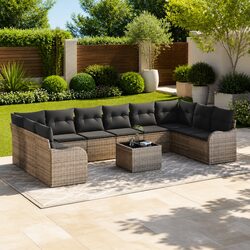 Compact and Functional Grey Outdoor Lounge Sofa Set